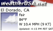 Click for Forecast for El Dorado, California from weatherUSA.net